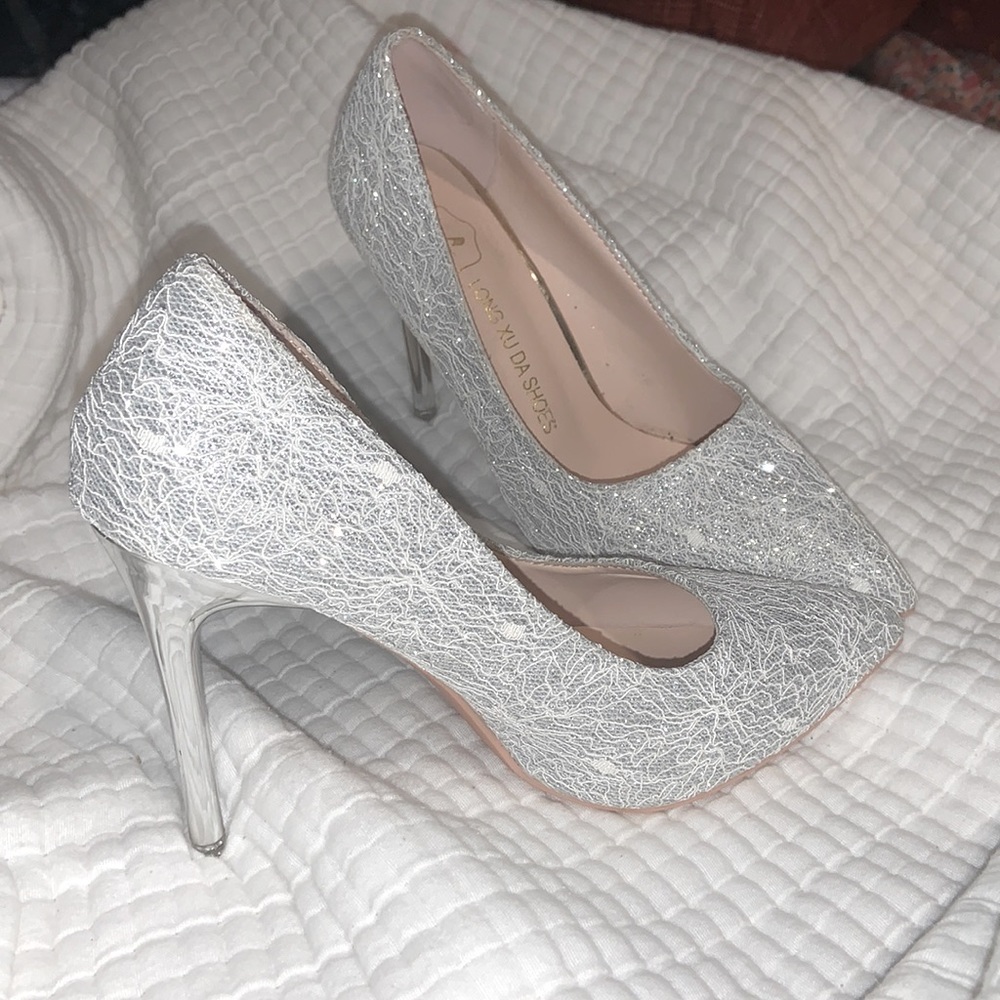 Shimmery Wedding Shoes.